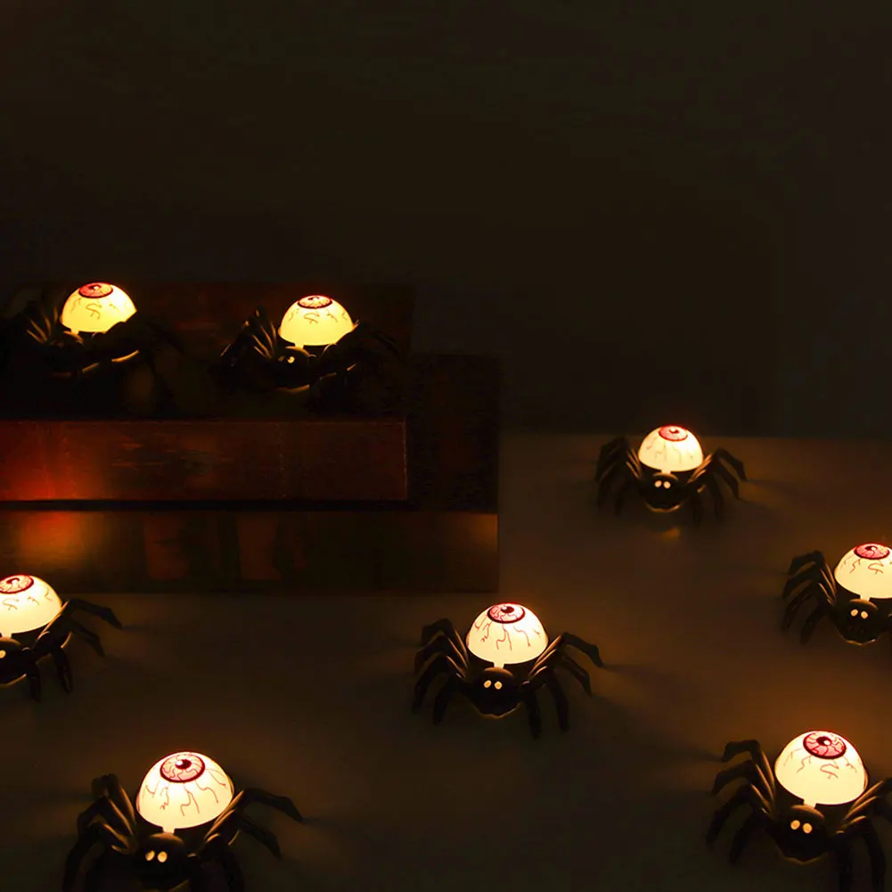 Spookys Spiders Decorations With Light Multi-purpose Theme Party Decoration Prop For Home Bedroom