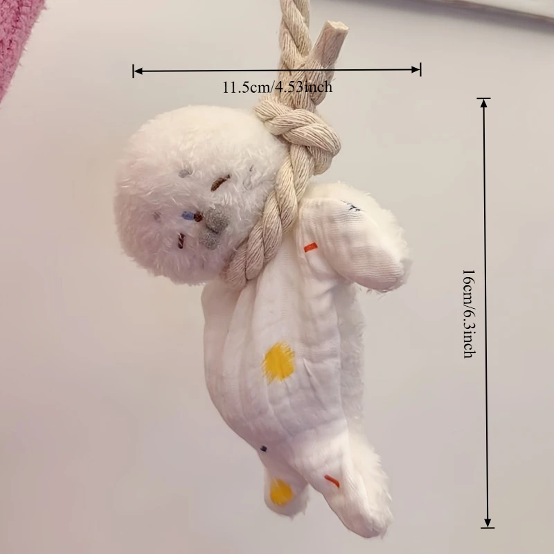 Creative Hanging Rope Bean Bag Seal Squeeze Toy Soothing Animal Stuffed Doll Squishy Toy for Girls Cute Woven Bag Fidget Toy