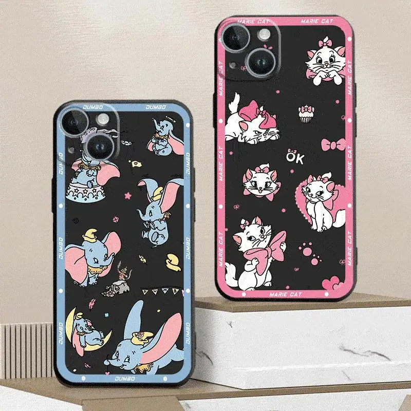 Disney Marie Cat Dumbo Cover Phone Case for Goolge Pixel 6 Pro 6a 7 Pro 7a 8 Pro 8a Soft Protective TPU Shell