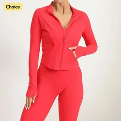 Chaqueta deportiva para mujer con cremallera, ropa ajustada para Yoga, abrigo deportivo para correr, entrenamiento y ejercicio, gimnasio, Rashguard, Fitness para mujer