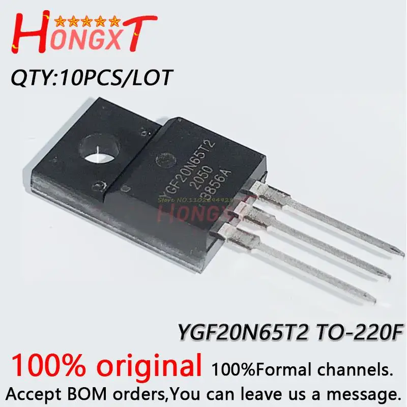 10PCS 100% NEW Original YGF20N65T2 TO-220F 20A 650V.