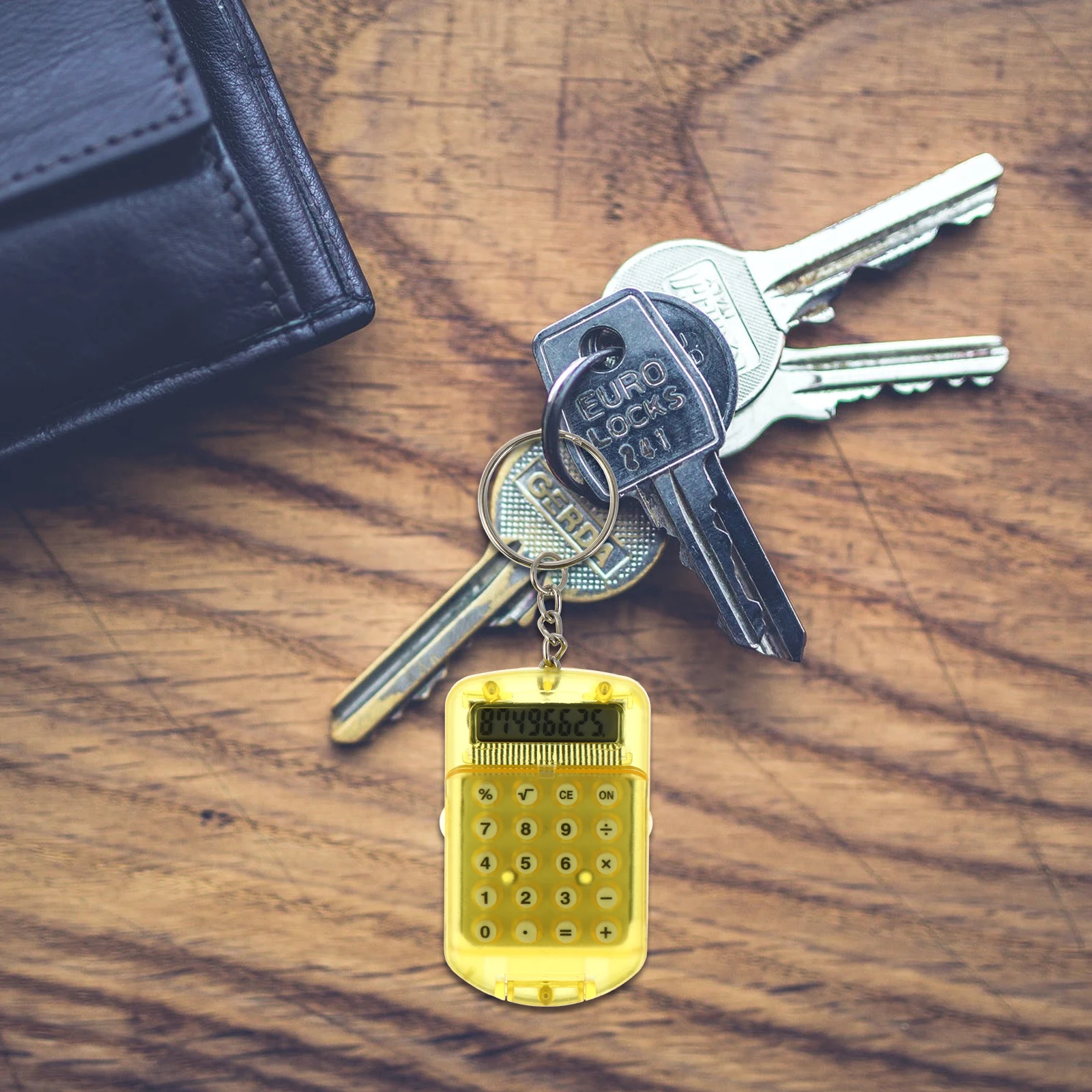 

3pcs 8 Digits Mini Keychain Lcd Display Portable Pocket Calculator For Daily Use Mini Electronic Calculator Key Ring