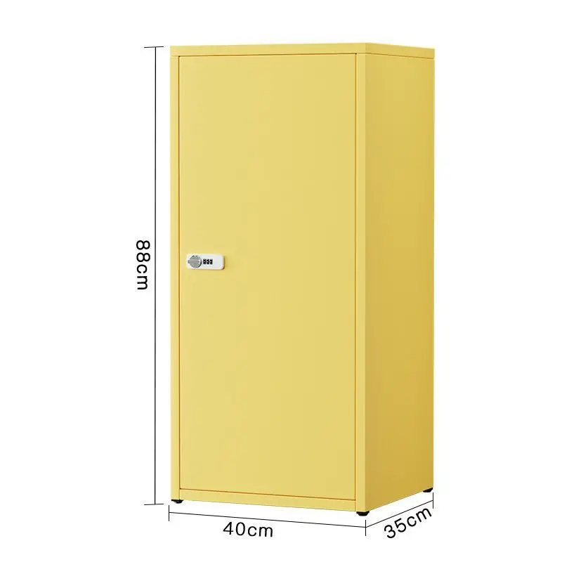 Household dining side cabinet, wrought iron modern single-door locker, iron sheet storage cabinet, creamed small cabinet, cream