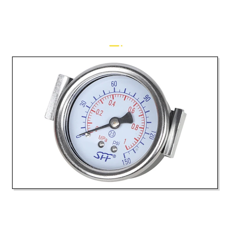 Pneumatic air pressure Y-40 50 60ZU axial SFF pressure gauge with bracket Mounted pressure gauge