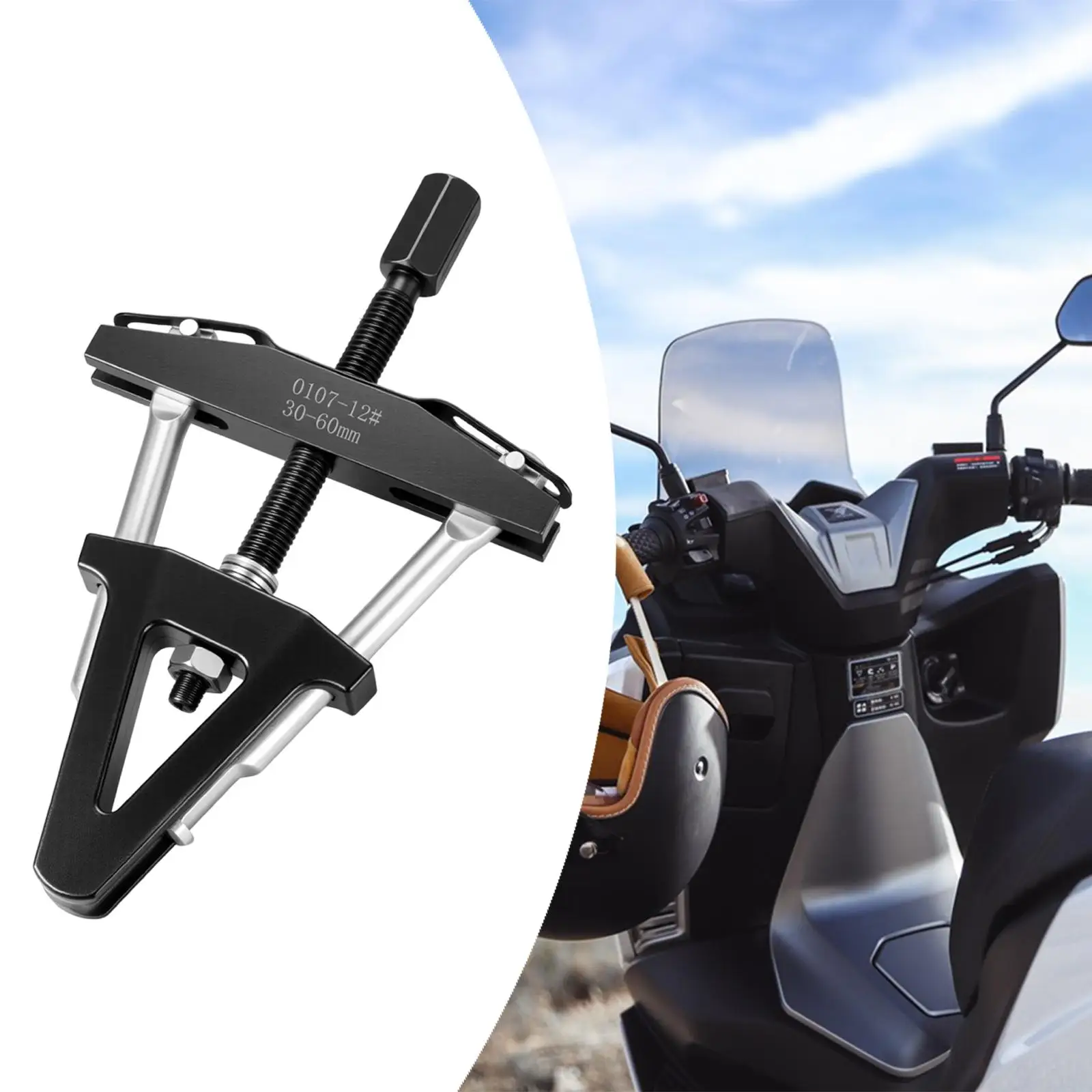 

Bearing Puller Tool Easy to Use Motorcycle Accessories Black Sturdy Thread Connection Bearing Puller/remover Two Jaw Puller Tool