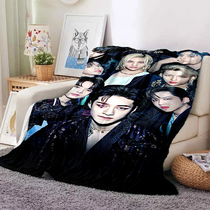 Corea Kpop Stray Kids 3D Singer morbida coperta di flanella per letti camera da letto divano Picnic, coperta per copertura all\'aperto regalo per il