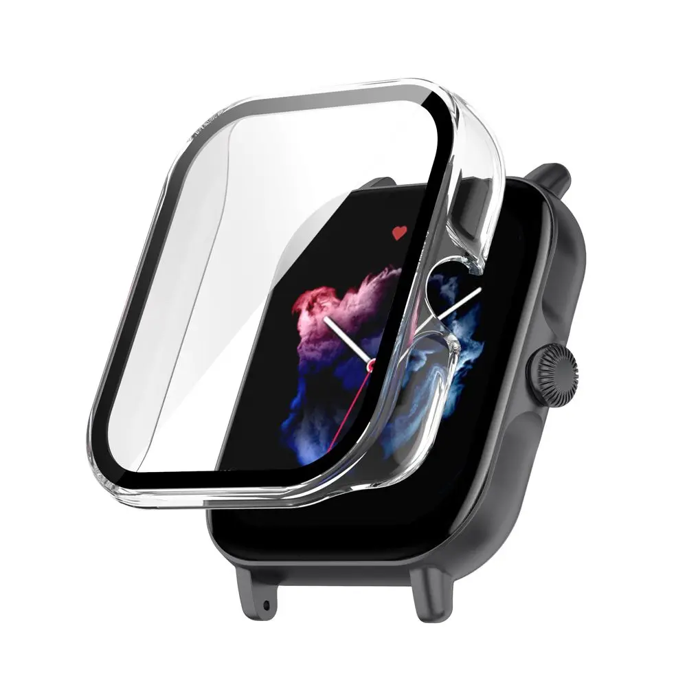 PC Case+Tempered Glass For Amazfit GTS 4/GTS 4 Mini Screen Protector Smartwatch Protective Cover For Amazfit GTS 3 Case Bumper