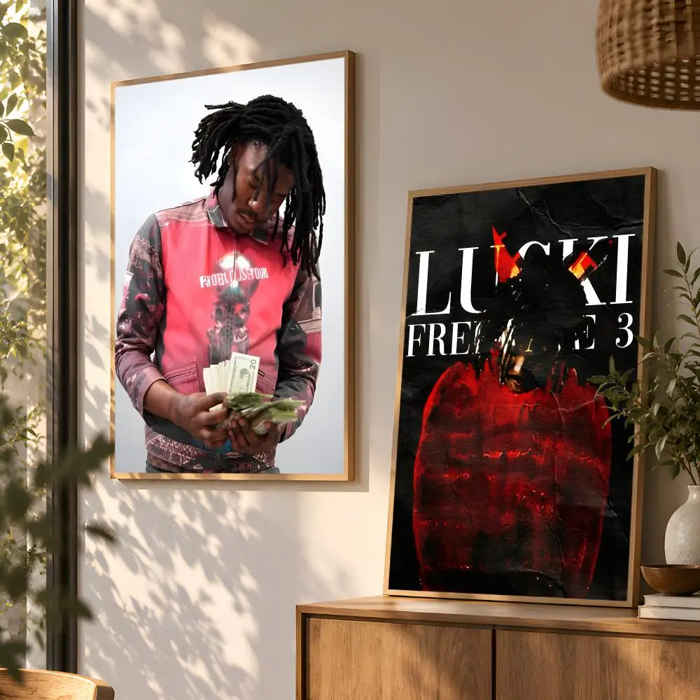 Rapper WAKE UP LUCKI Poster Wall Art Home Decor Living Room Bedroom Office Dorm Apartment Gift