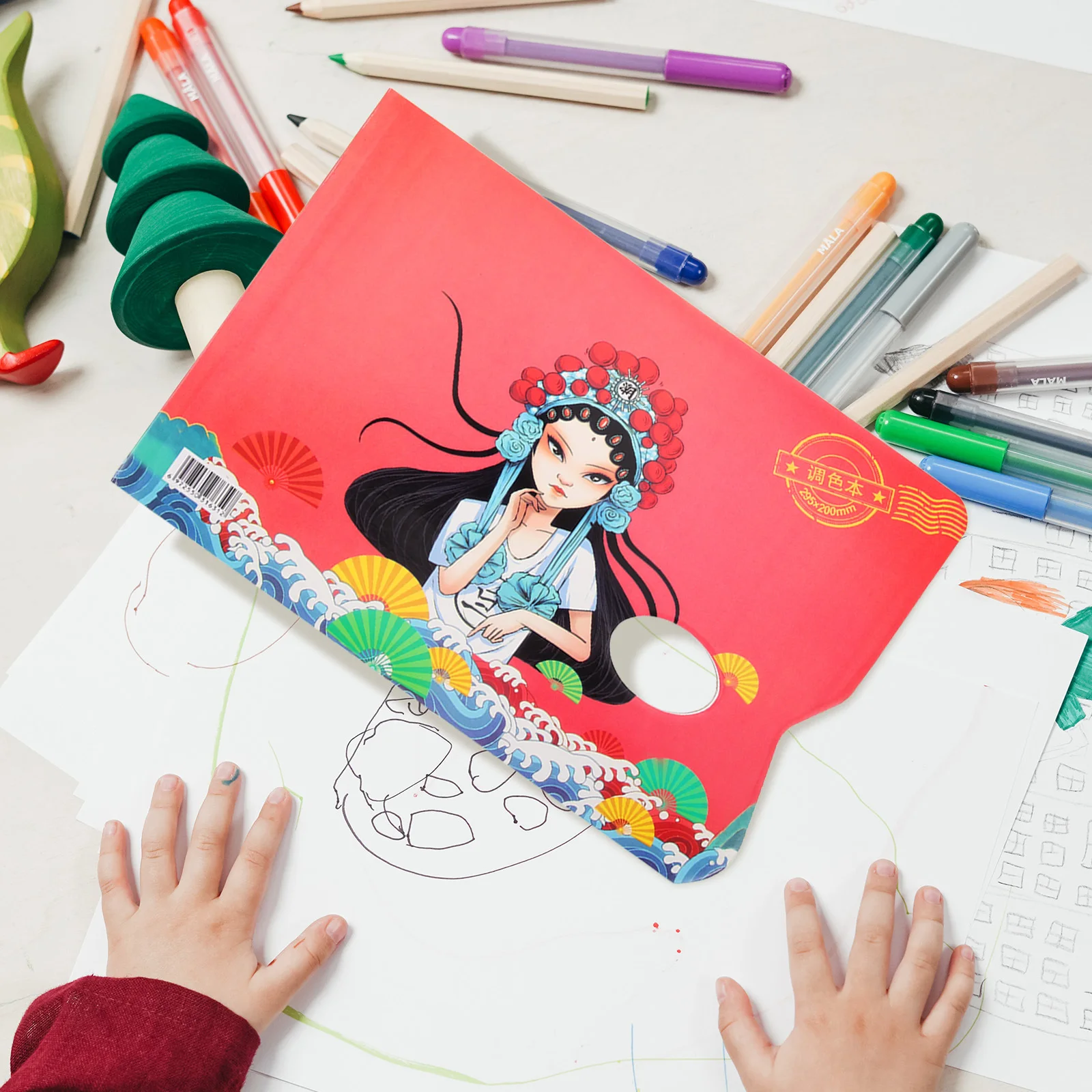 كتابان من لوحات الطلاء الورقية ذات التصميم البسيط ارتداء أوراق خلط الألوان المقاومة للفنانين في صالونات الأظافر ورق طلاء مسحوق الأظافر #3