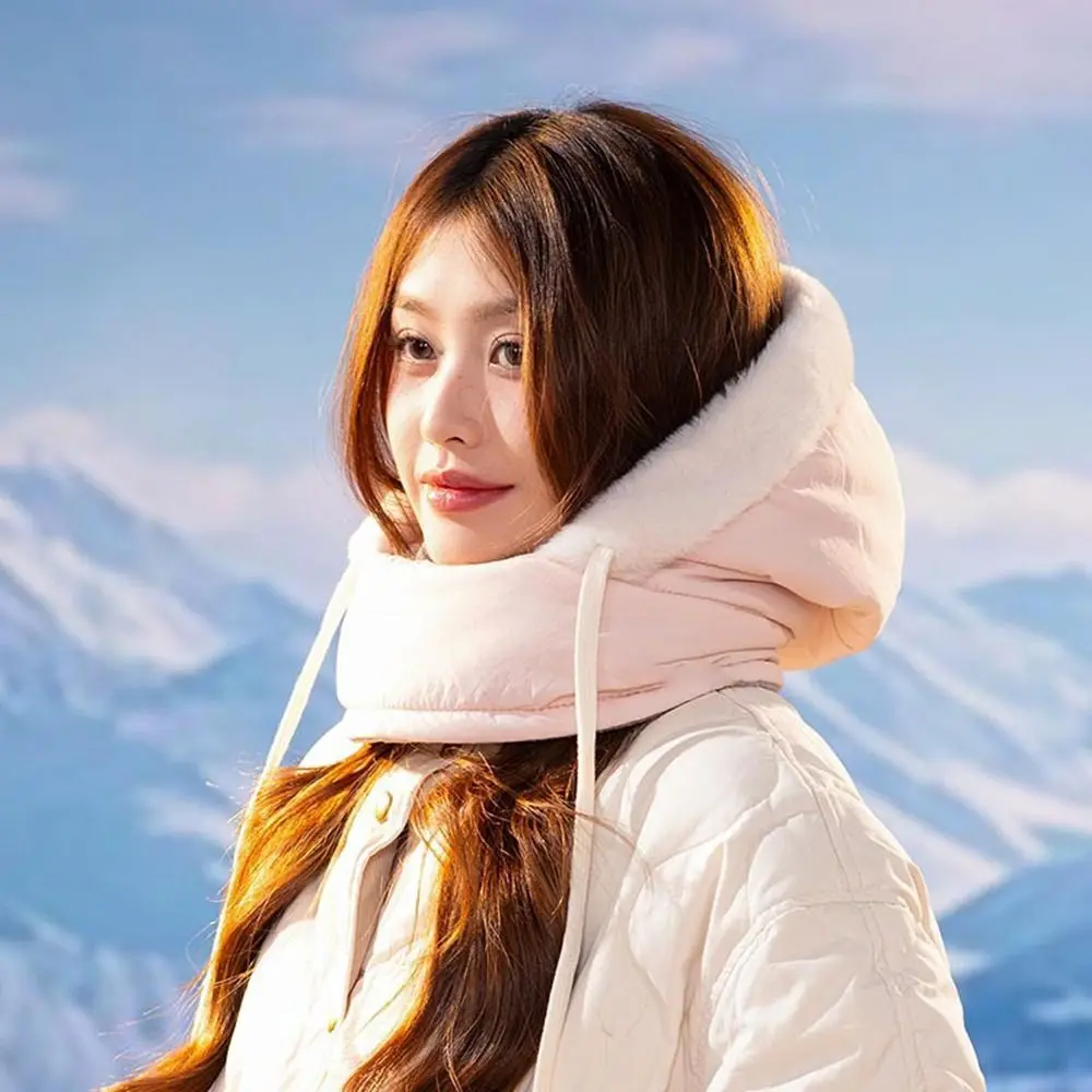 Portable Integrated 3-in-1 Winter Cycling Hat Windproof Cold Resistant Warm Scarf Face Mask Velvet Head Cover Lei Feng Hat Women