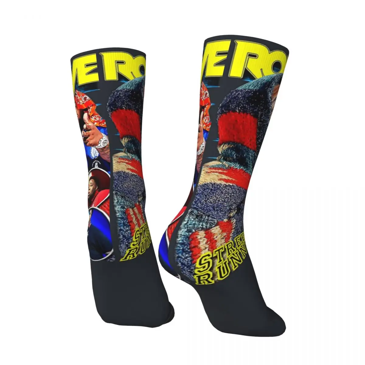 compression Rod Wave Tour 2024, Rod Wave Beautiful Mind Strong Vicoe Sock for Men Hip Hop pop Pattern Printed Boys Crew Sock