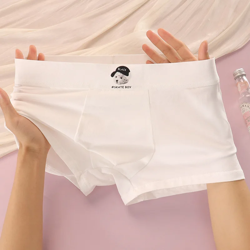 ملابس داخلية للأولاد السراويل U محدب الحقيبة القطنية الرجال الملاكمين تنفس رقيقة الرياضة سراويل للسباحة رجل سراويل مسطحةюсыmuisje