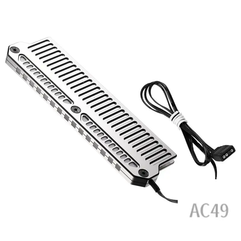 

C9-DDR4 DDR5 RAM Memory Heatsink Cooler Memory Cooling Vest Aluminum Radiator With Light Strip And 9 Wthermal Pad Durable Silver
