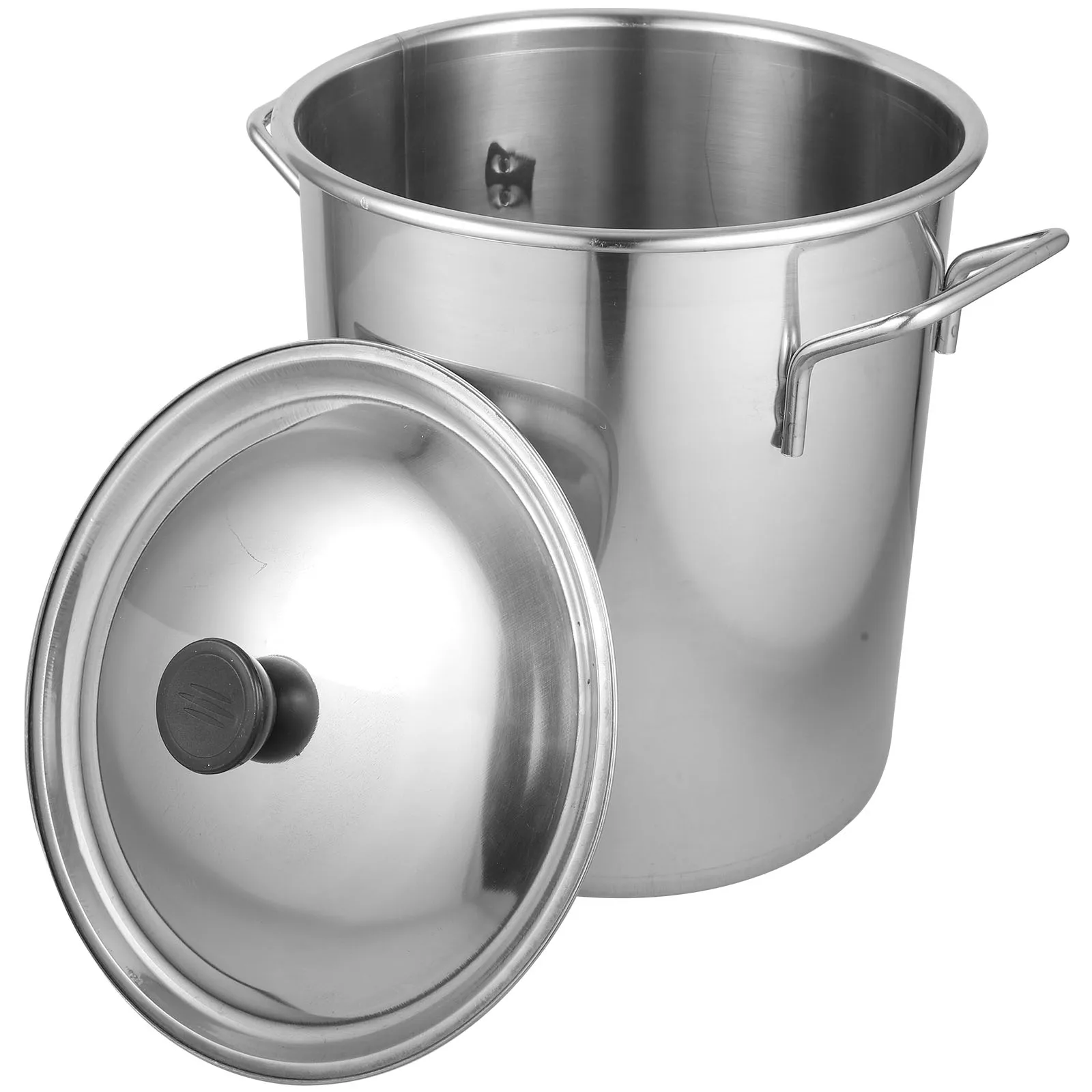 

Stainless Steel Stock Pot Large Capacity Soup Pot with Lid for Cooking Crawfish Crabs Brewing Home Hotel Heat Retention