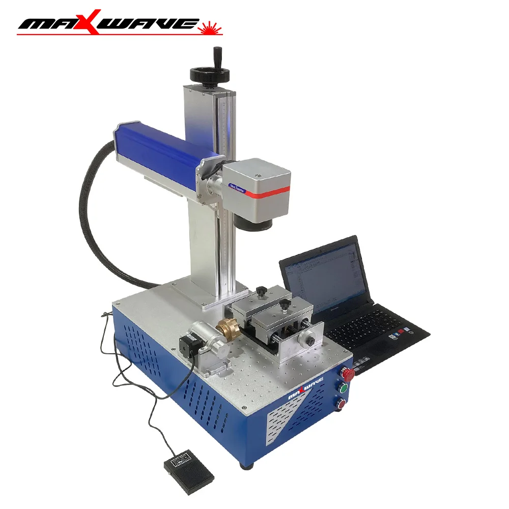 Maxwave 20W 30W Fiber Laser Marking Machine for Metal & Plastic, USB Interface, High Precision Engraver for Logo