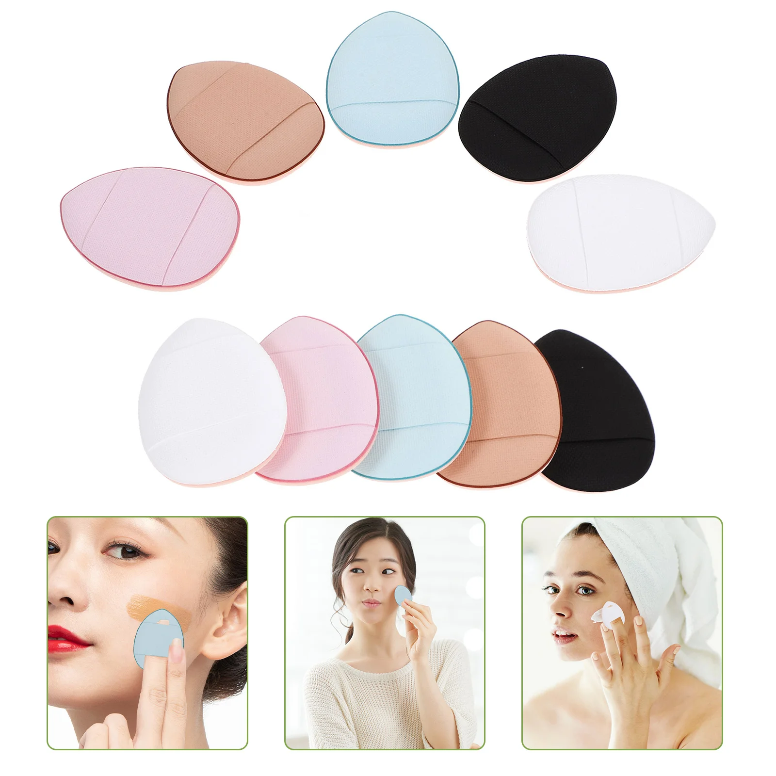 

Makeup Triangle Mini Finger Practical Powder Pad Tools Miss Facial Sponges