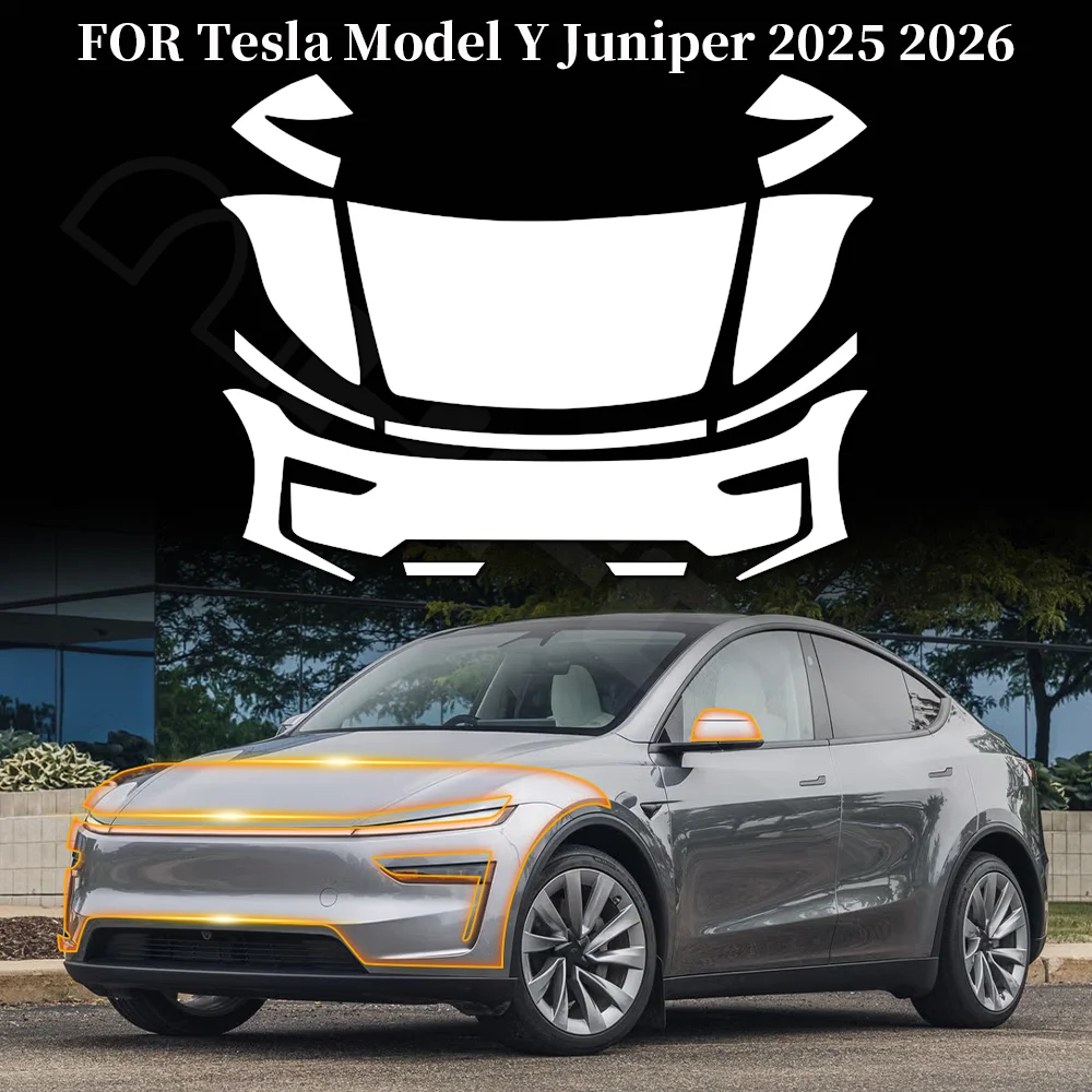 

Для Tesla Model Y Juniper 2025 2026 Model 3 X S Защитная пленка из ТПУ от царапин, прозрачный бюстгальтер, предварительно вырезанный, устойчивый к PPF чехол