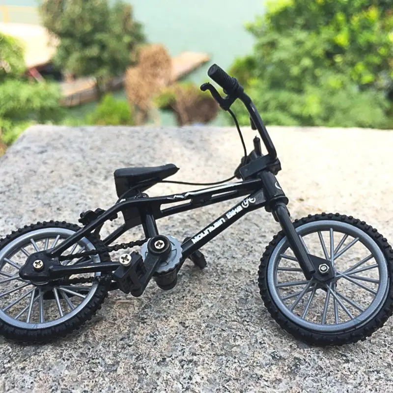 Mini bicicleta dedo en miniatura aleación para niños, modelo bicicleta montaña DIY para simulación