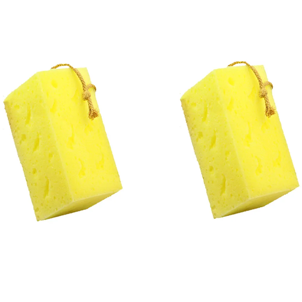 2Pcs Car Wash Sponge Easy Grip High Density Honeycomb Absorbent for Tire Windshield Cleaning Auto Surface Home Use