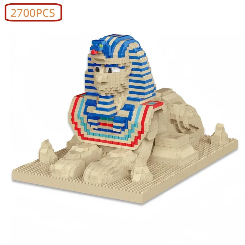 2025 New Explore Ancient Egyptian Mysteries with Sphinx Model Building Micro Mini Bricks Blocks Toys  plastic model kit Boys Toy