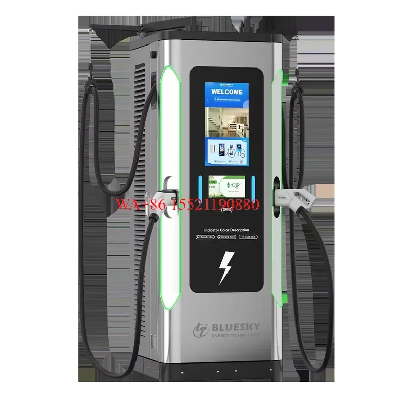 WMWMNU for Bluesky 10.1 Inch Screen 22 Inch Advertising Player DC EV Charger Double GB/T 60kW 120kW 160kW DC Fast Charging