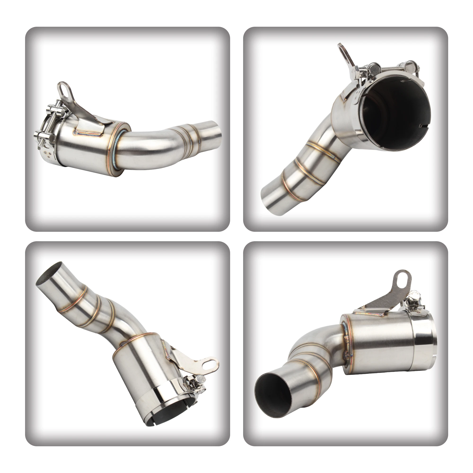 For KTM DUKE 390 45mm Motorcycle Exhaust System Modified Muffler Front Middle Link Pipe 125 250 390 Adventure RC390 2020-2023