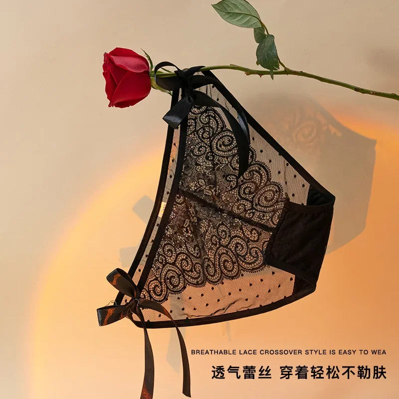 

Thin Panties Summer Sexy Hollow Out Women's Lace Seamless Underwear Low Waist Lingerie Cotton Crotch Comfort Lady Briefs