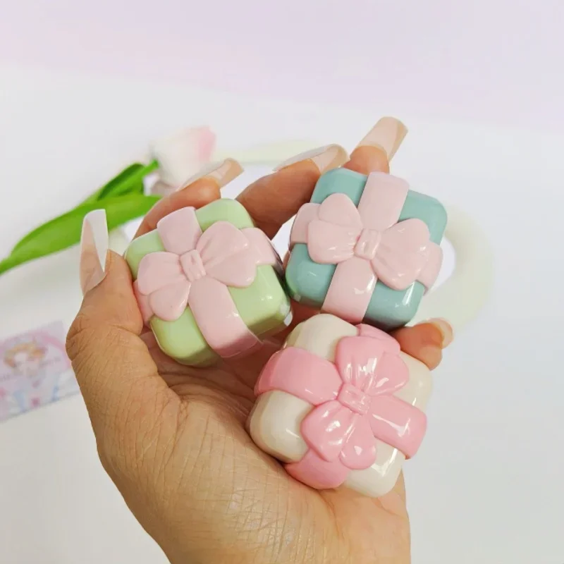 

12 шт., 5 г, розовая банка для маски для губ с бантом, предпочтительные праздничные подарки, мембрана для губ, губная помада, портативная упаковка, контейнер, консилер