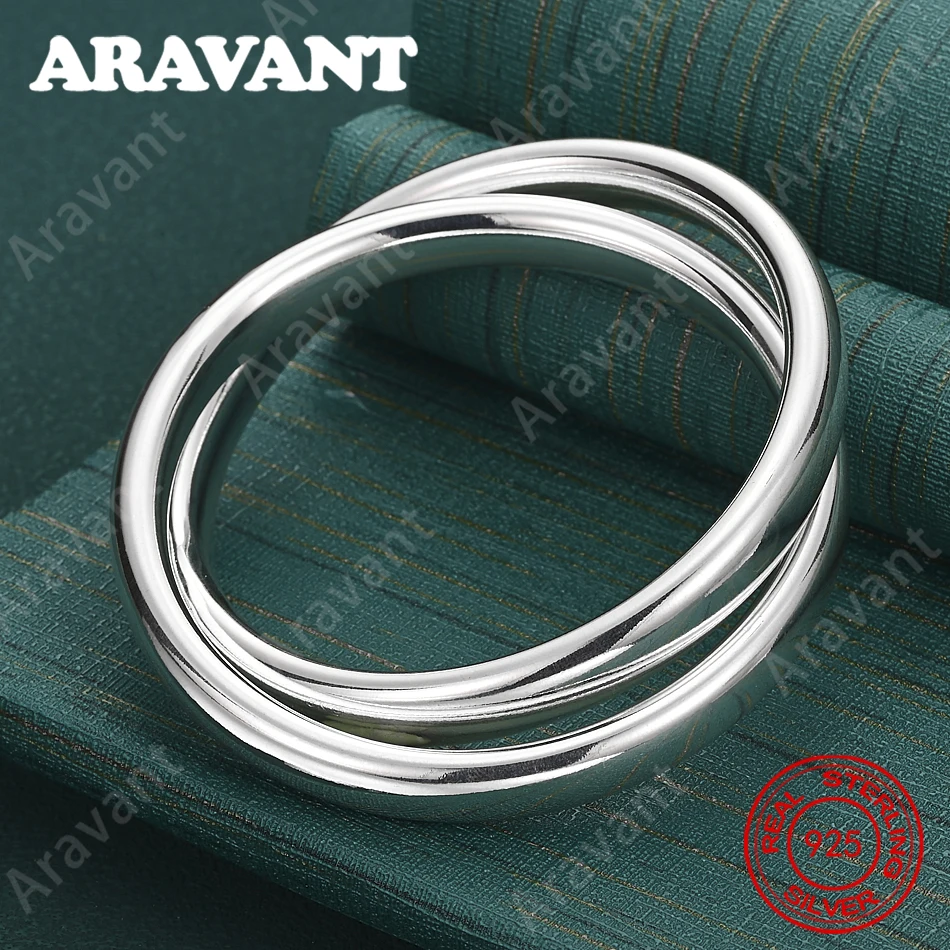 Ineinandergreifendes Armband aus 925er-Sterlingsilber, einzigartiges Geschenk für Frauen, vielseitiger Bankettschmuck