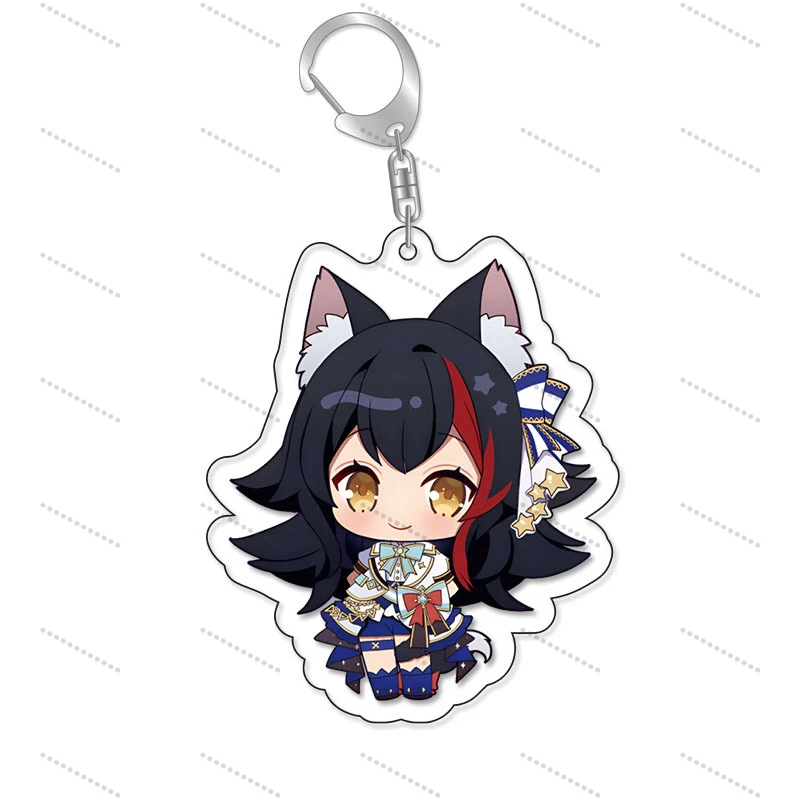 Virtual idol Hololive Vtuber Acrylic Figures Keychain Inugami Korone Shirakami Fubuki Bag Charms Cartoon Pendant Fans Gifts