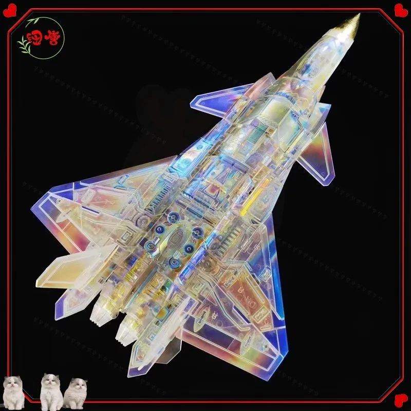W magazynie Transformation Scifgure Industry Black Glitter Colorful Transparent Edition Limited Edition J-20 Fighter Action Figure