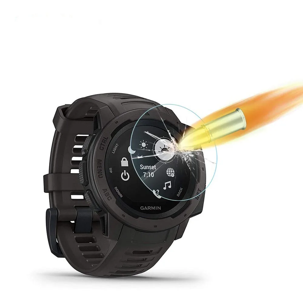BEHUA 2 قطعة الزجاج المقسى حامي الشاشة فيلم ل غارمين غريزة 2 2S الرياضة Smartwatch سوار واقية الأفلام غطاء واضح