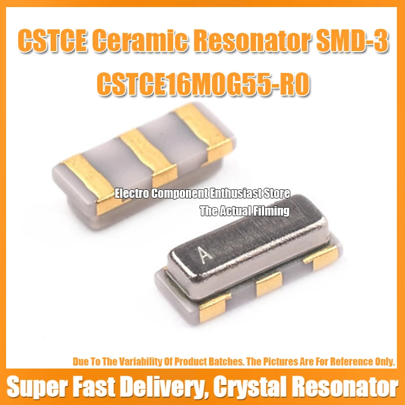 (10PCS) CSTCE16M0V53C-R0 16M 16MHZ 16.000MHZ  Passive Ceramics Crystal Resonator SMD-3 3213 3.2X1.3MM 33PF ±0.5%