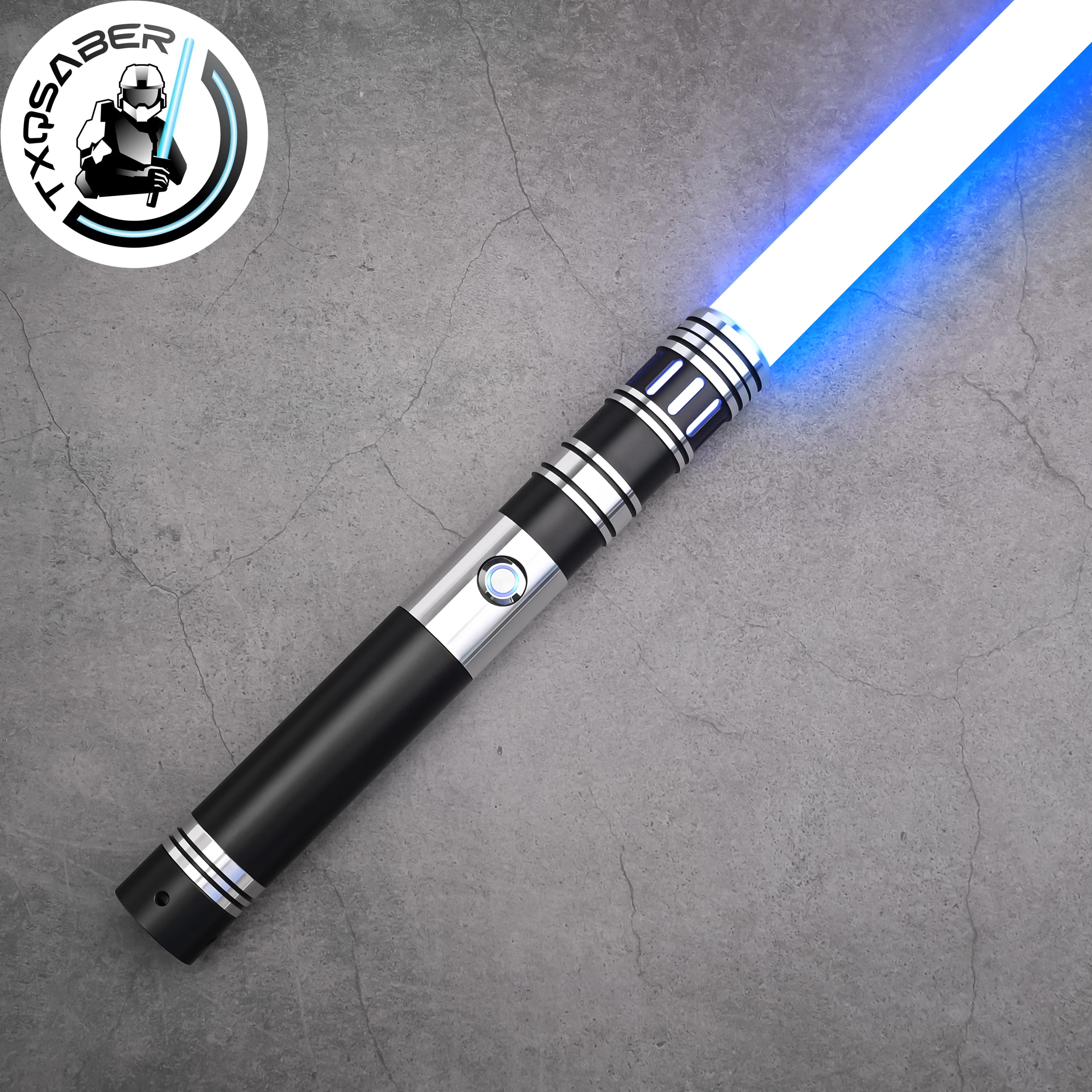 TXQSABER Lightsaber A03 RGB Heavy Dueling 12 Color Changing Blaster FOC Metal Hilt Laser Saber for Boys Girls Kids Cosplay Toys