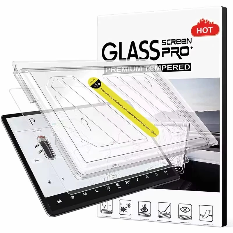 For 6-Seater Tesla Model YL/3 Highland/Y Juniper HD or Matt Tempered Glass Film Rear Row Center Control Touch Screen Protector