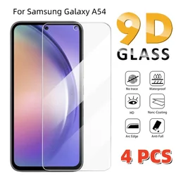 Vetro temperato 4 pezzi per Samsung Galaxy A54 A53 A33 A25 A24 A23 A14 prevenzione delle cadute antigraffio per la protezione dello schermo Galaxy A54