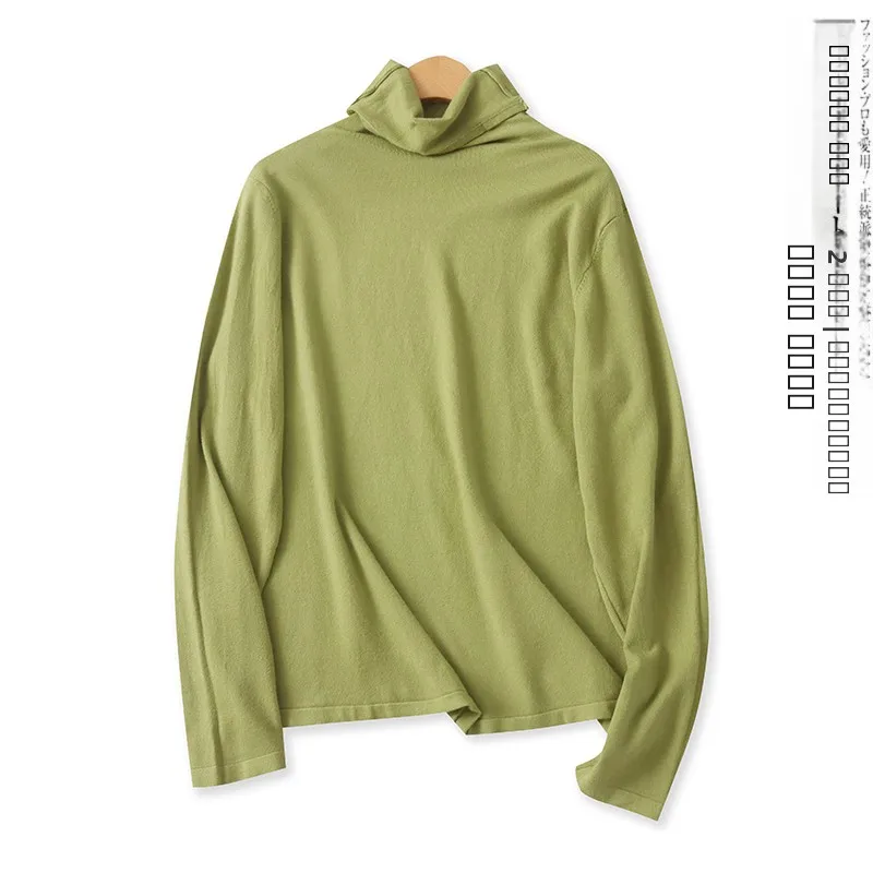 

Вязаный свитер High Ne, свободный крой, длинный свек, верхний базовый слой, женский топ Faion Elastici, осенний новый Sle 7042