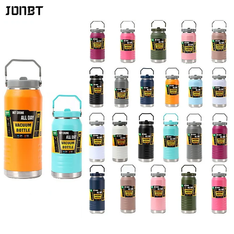 

Portable Large Capacity Thermal Water Bottle 304 Stainless Steel Vacuum Flasks Outdoor Sports Climbing Cycling Cold Hot kettle