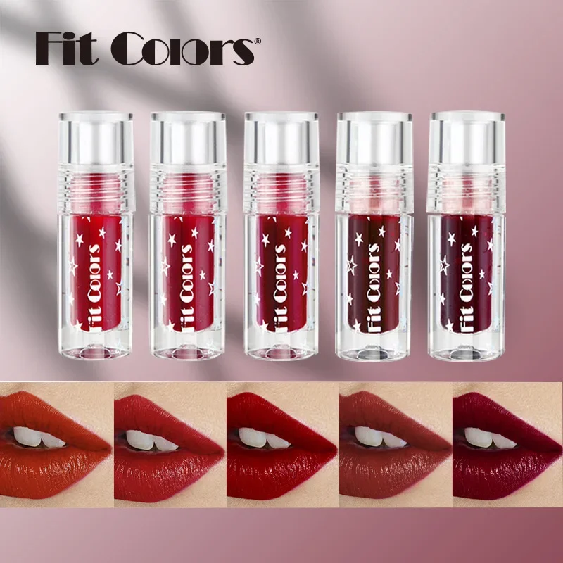 5 Colors Mirror Lip Glaze High Gloss Moisturizing Sexy Red Lip Tint Lipstick Makeup Long Lasting Color Non-stick Cup Lip Gloss