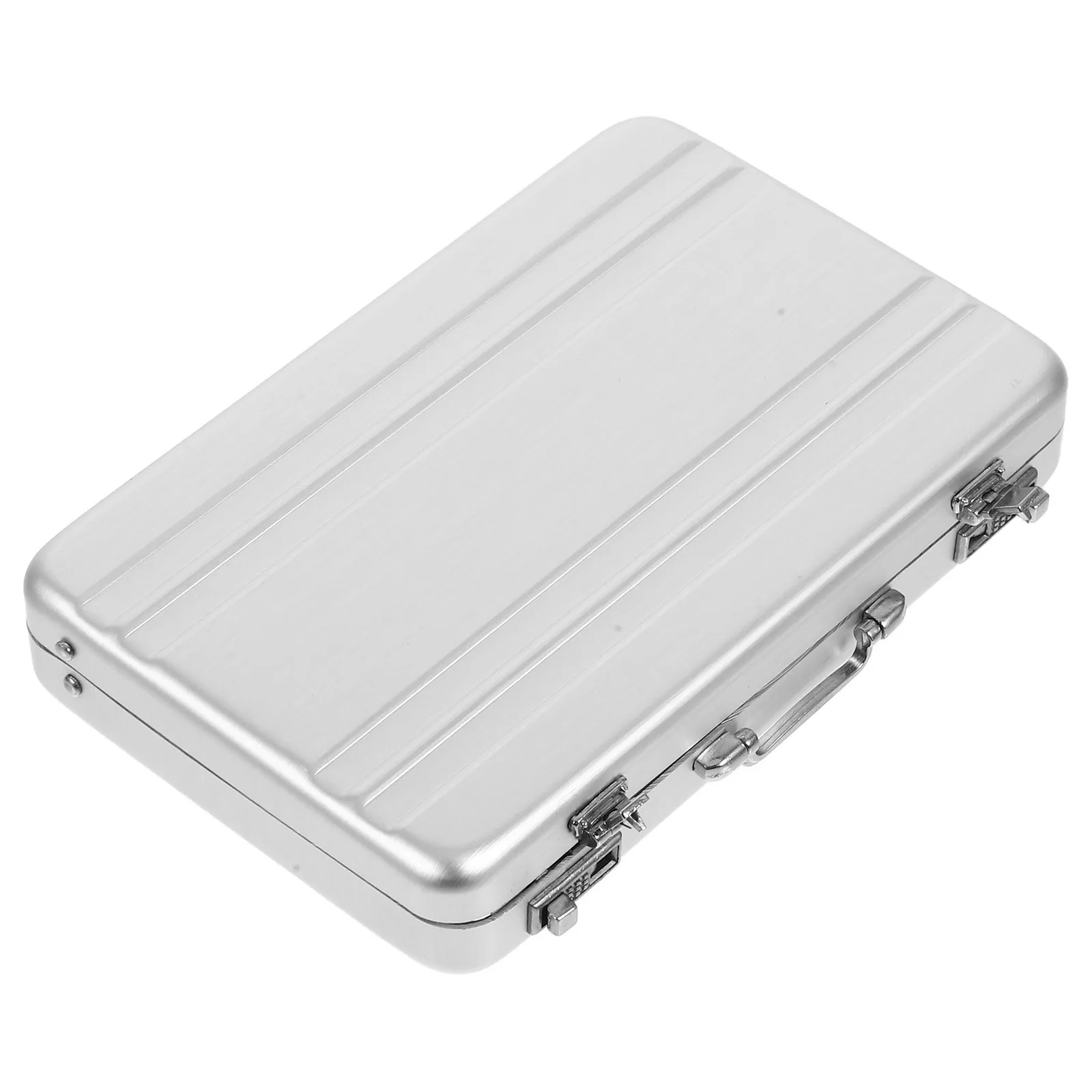 

Delicate Aluminium Alloy Card Organizer Mini Briefcase Design Portable Business Card Holder for Conferences and Meetings