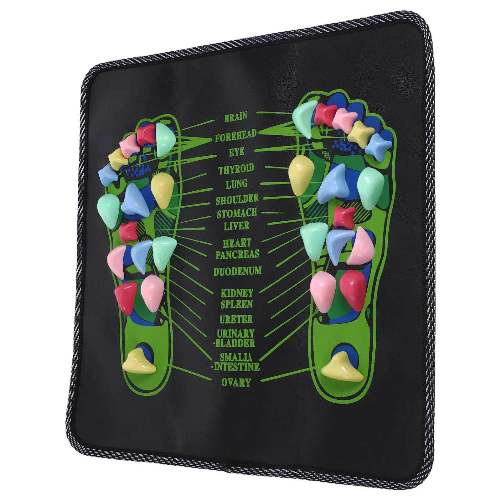 

Stone Foot Massage Mat Nonslip Soft Reflexology Foot Acupressure Pad for Home Office Relaxation Stone Massage Mat