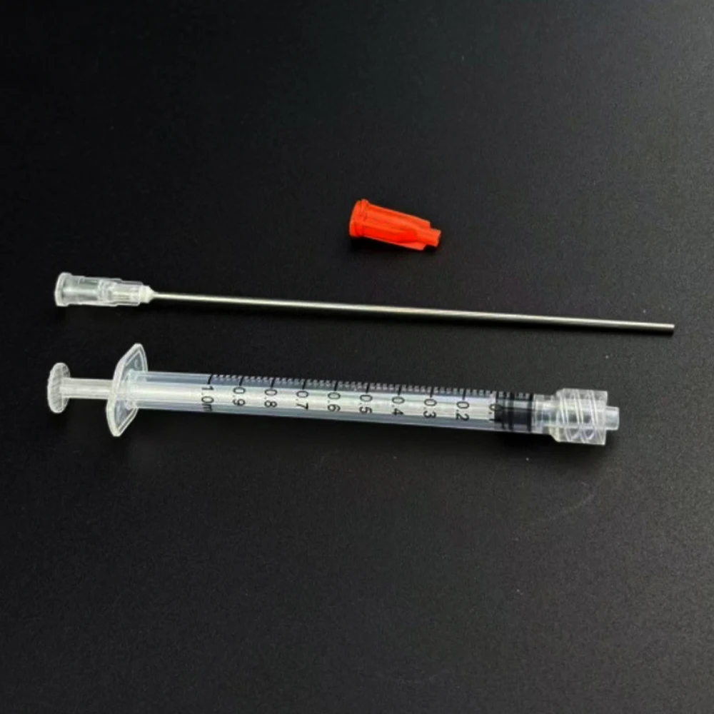 100ml Kunststoff-Luer-Lock-Spritze, Industriespritzen mit 4-Zoll-Klebstoff-Dosierspitze und Kappen für Öl, Klebstoff, Flüssigkeiten, Tierfütterung