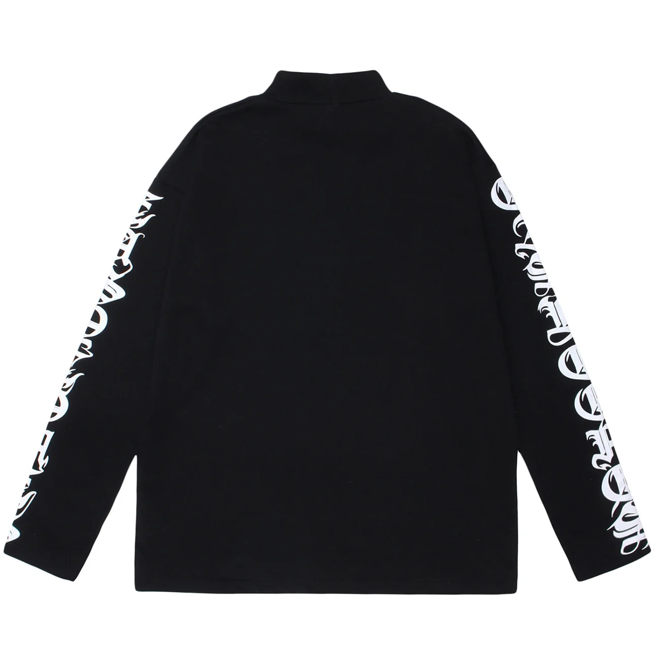 

Hop Hip Streetwear Letters Print Sleeve Turtleneck Pullover Sweatshirt Men Clothing Cotton Harajuku Long Sleeve