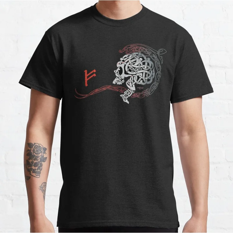 

BAD WORDS Norse Mythology Viking Gift T-Shirt 100% cotton printed tee Walhalla Graphic clothes 0304 Large size tops S-6XL