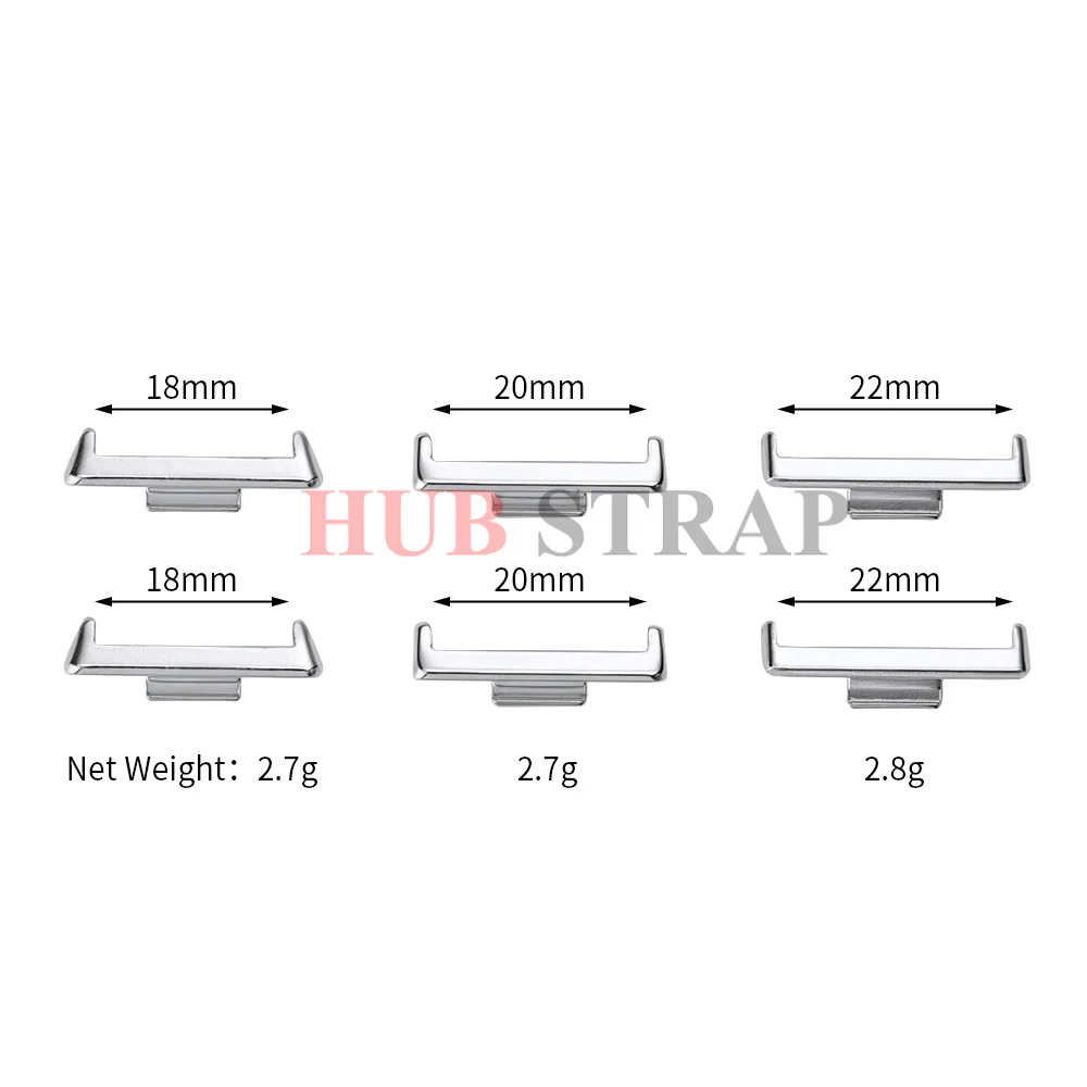 18mm 20mm 22mm Stainless Steel Metal Strap Connector for Huawei Watch Fit 3/4/4pro/5/5pro Silver Metal Adapter Watch Accessories view 6