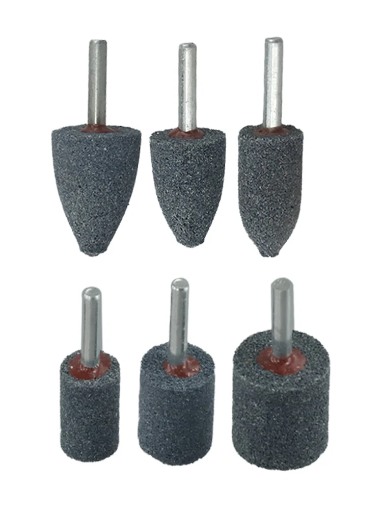 Rotary Tool Grinding Wheel Head Set with 6mm Shank Abrasive Mounted Stones for Cleaning Polishing and Deburring Metal Surfaces