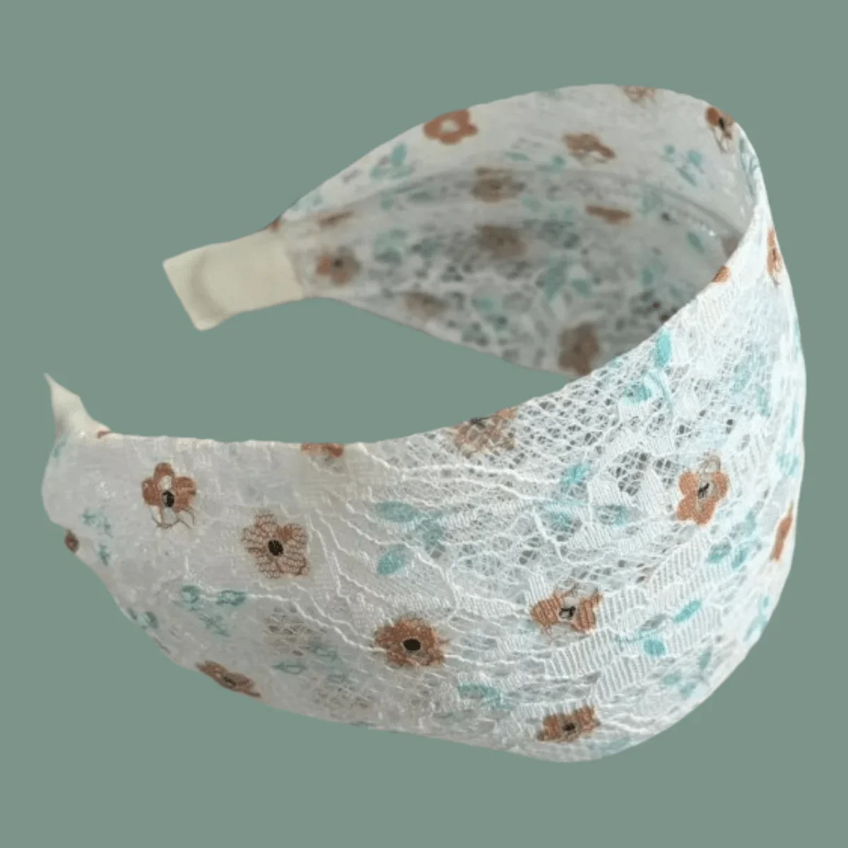 

High Crown Wide Hairband with Floral Lace, French Country Vintage Style Headband Hair Hoop, Pressure Free Hair Accessories