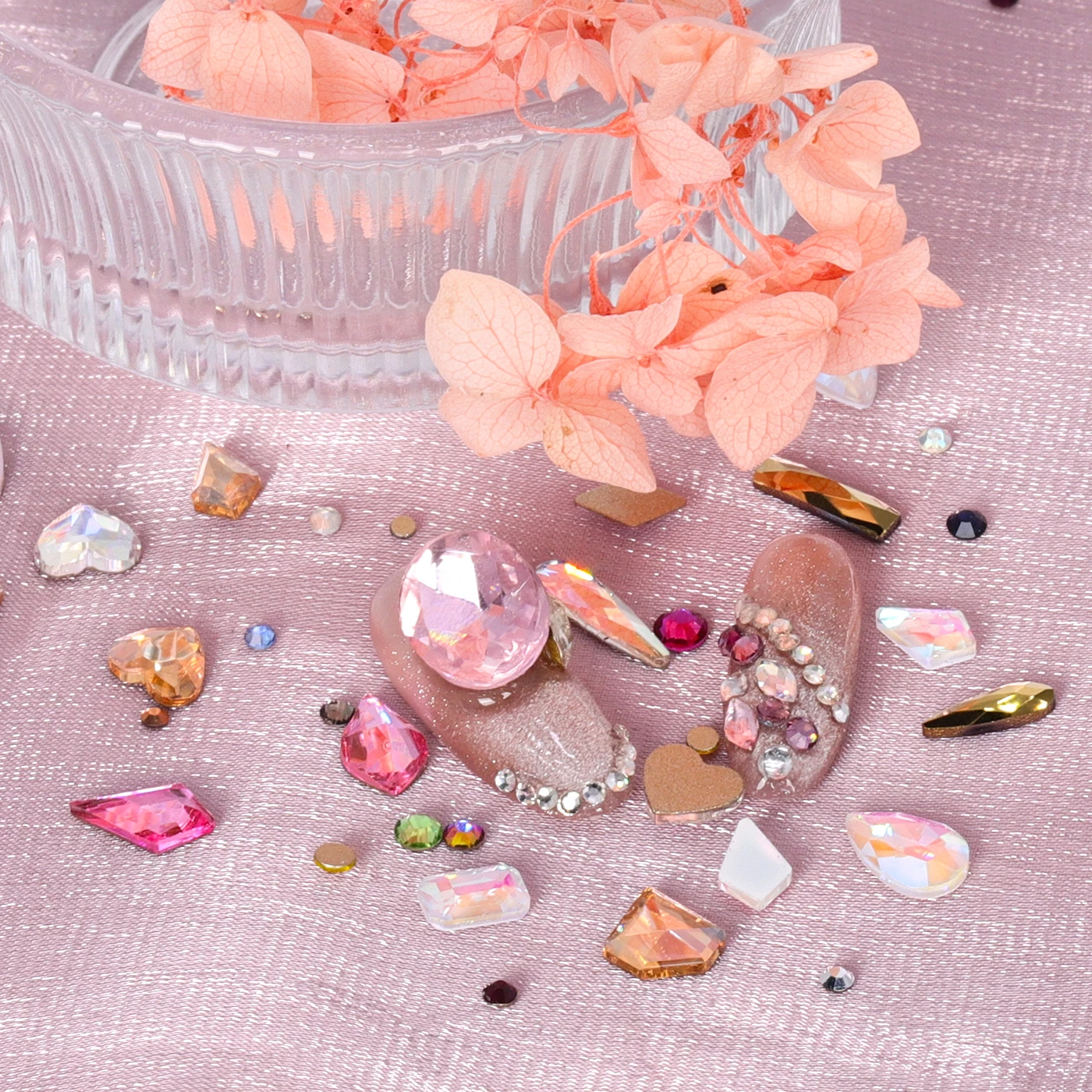 ホットセール　ミックスシェイプ　ラインストーン　ジュエリー　ラグジュアリー　シャイニーダイヤモンド　ネイルアートデコレーション　DIY　ガラスクリスタル　フラットバックグリッター