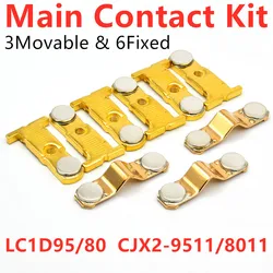 Main Contact Kit for LC1D95 LC1D80 CJX2-9511 CJX2-8011 Moving And Fixed Contacts Magnetic Contactor Replacement Kit Contacts Set