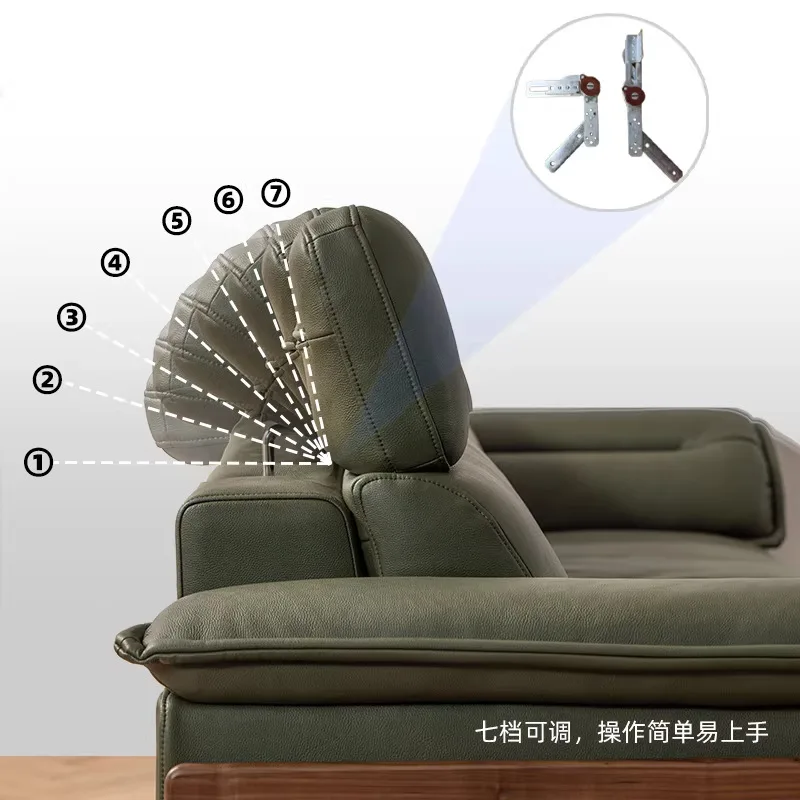 Sofa living room first floor antique sofa minimalist light luxury black walnut sofa 4